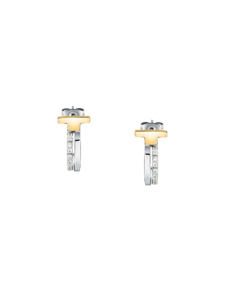 Trussardi Orecchini Donna Acciaio Bicolore T-Shape (TJAXC35)