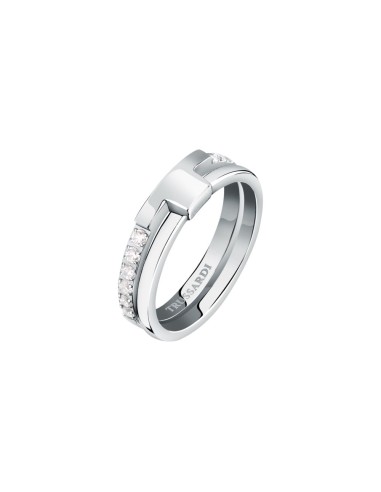 Trussardi Anello Donna Acciaio con Cristalli...