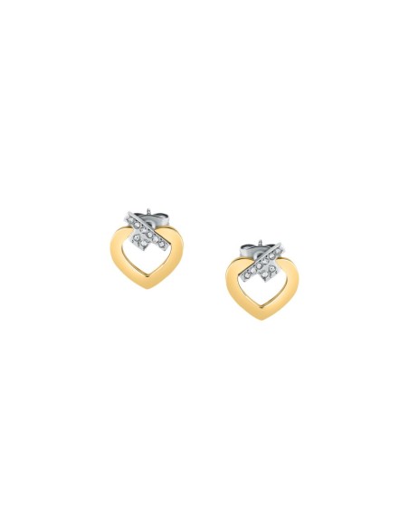 Trussardi Orecchini Donna Acciaio Cuore Bicolore (TJAXC49)