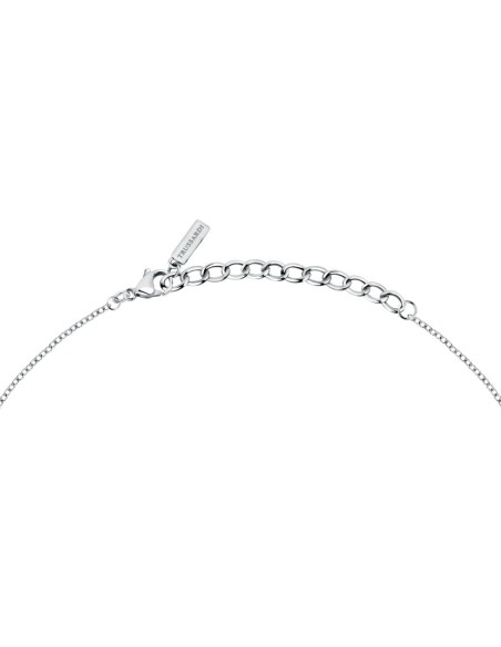 Trussardi Collana Donna Acciaio con Cristalli e Pietra Azzurra (TJAXC55)
