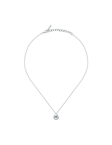 Trussardi Collana Donna Acciaio con Cristalli e Pietra Azzurra (TJAXC55)