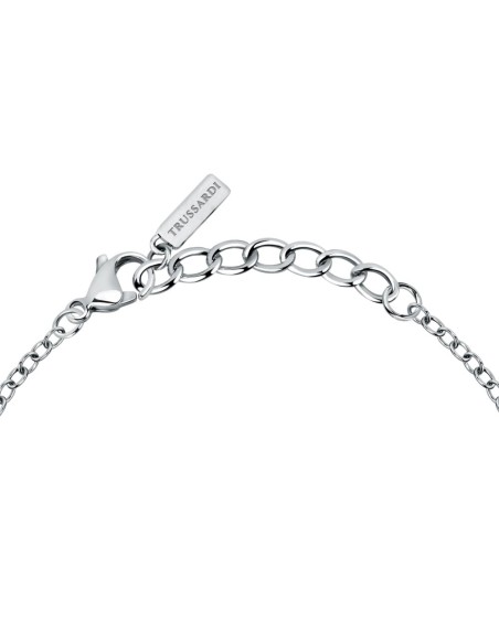Trussardi Bracciale Donna Acciaio Cristalli e Pietra Azzurra (TJAXC56)