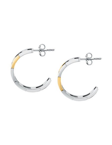 Trussardi Orecchini Cerchio Donna Acciaio Bicolore Oro (TJAXC69)