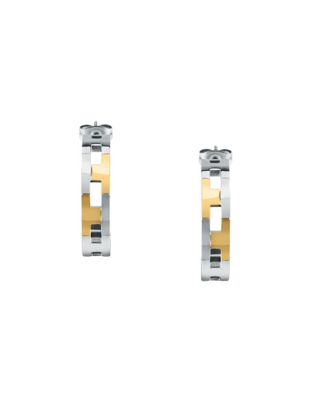 Trussardi Orecchini Cerchio Donna Acciaio Bicolore Oro (TJAXC69)