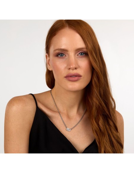 Karl Lagerfeld Collana Donna Acciaio Silver con Cristalli (KLAYC13)