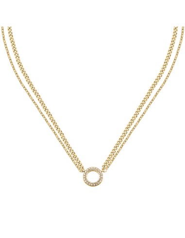 Karl Lagerfeld Collana Donna Acciaio Oro Doppia...