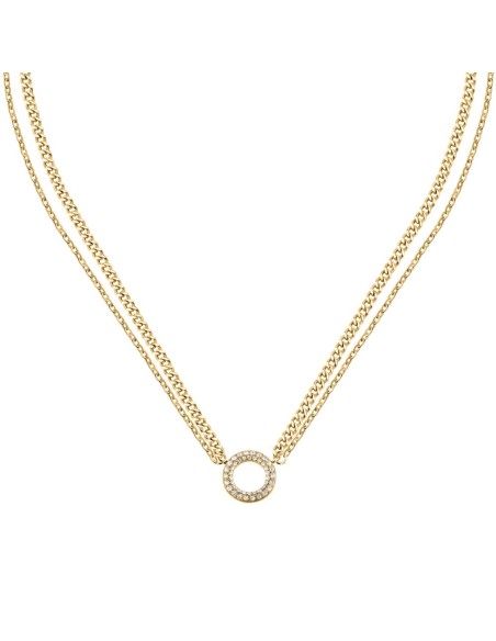 Karl Lagerfeld Collana Donna Acciaio Oro Doppia Catena (KLAYC55)