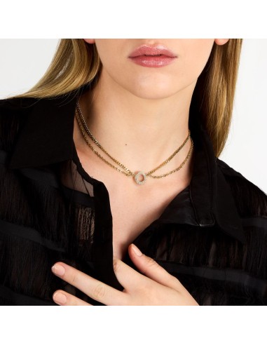 Karl Lagerfeld Collana Donna Acciaio Oro Doppia...