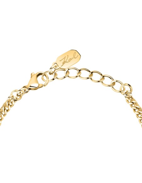 Karl Lagerfeld Bracciale Donna Acciaio Oro Doppia Catena (KLAYC56)