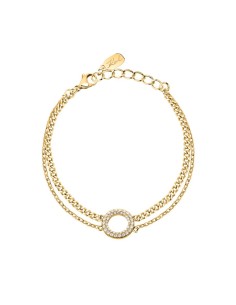 Karl Lagerfeld Bracciale Donna Acciaio Oro Doppia Catena...