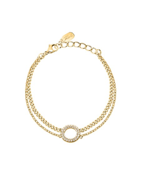Karl Lagerfeld Bracciale Donna Acciaio Oro Doppia Catena (KLAYC56)