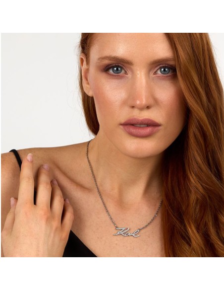 Karl Lagerfeld Collana Donna Silver Logo Karl (KLAYD04)