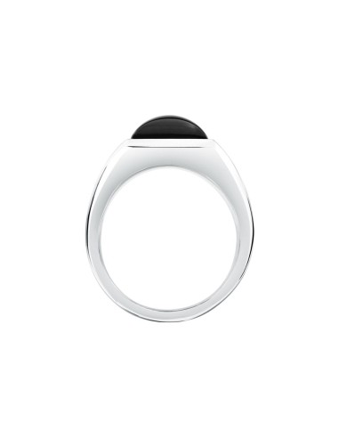 Karl Lagerfeld Anello Chevalier Silver Nero...