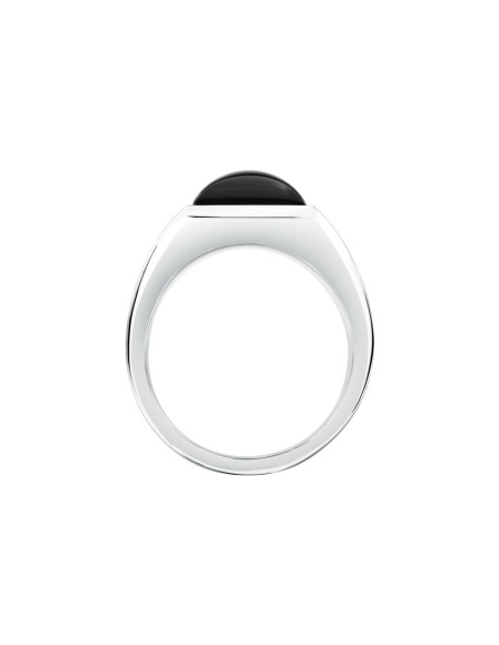 Karl Lagerfeld Anello Chevalier Silver Nero (KLAYD29)