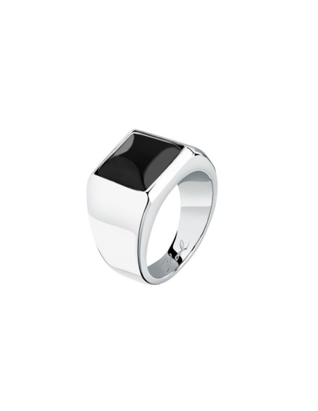 Karl Lagerfeld Anello Chevalier Silver Nero (KLAYD29)
