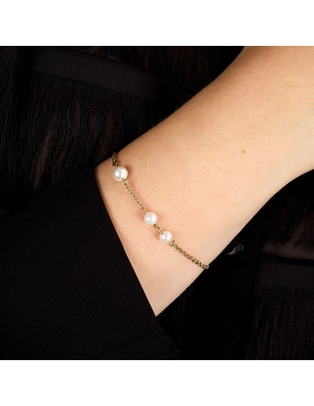 Karl Lagerfeld Bracciale Perle Dorato Donna (KLAYR20)