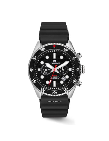 Lorenz Shark 5 Cronografo Diver Acciaio Nero 42...