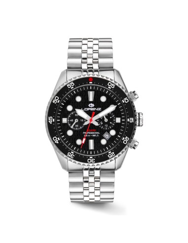 Lorenz Shark 5 Cronografo Diver Acciaio Nero 42...
