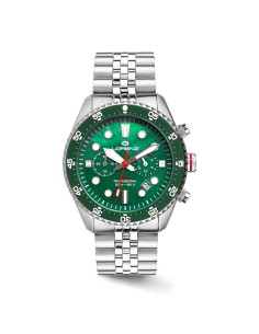Lorenz Shark 5 Cronografo Diver Verde Acciaio 42 mm...