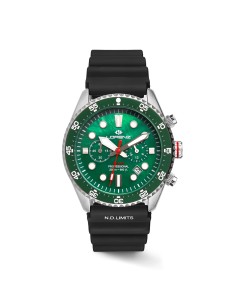 Lorenz Shark 5 Cronografo Diver Verde Acciaio 42 mm... 2