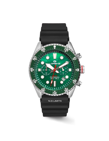 Lorenz Shark 5 Cronografo Diver Verde Acciaio 42 mm (30285CC)