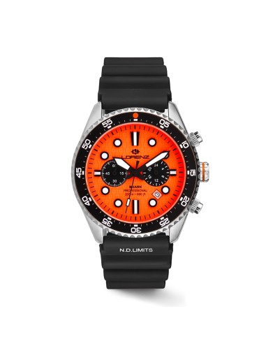 Lorenz Shark 5 Cronografo Diver Arancione 42 mm...