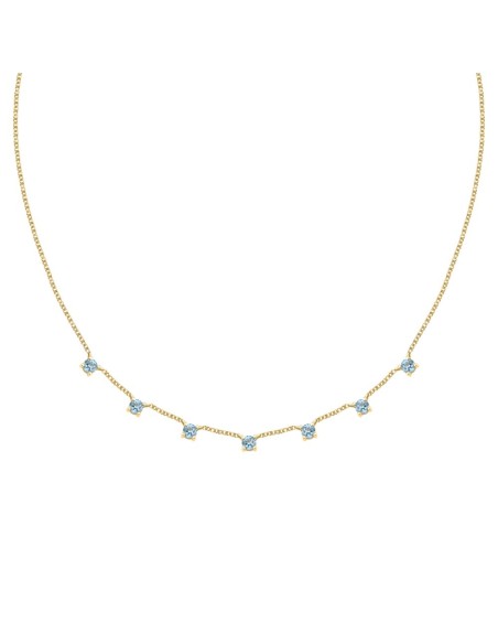 Collana Morellato Tesori Oro con Zirconi Azzurri (SAIW303)