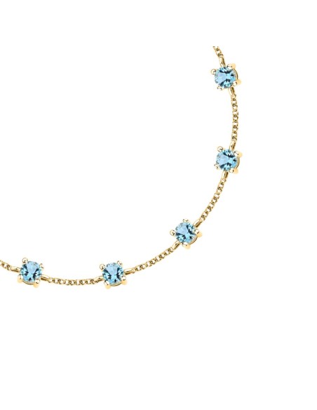 Bracciale Morellato Tesori Oro con Zirconi Azzurri (SAIW305)