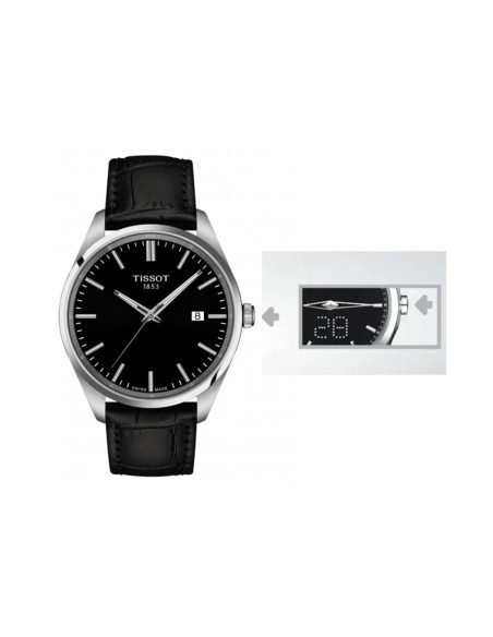 Tissot Gentleman Uomo Nero Pelle Nero 39 mm (T0354461605102)