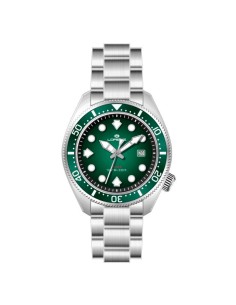 Lorenz Scuba – Orologio Uomo Acciaio Verde con Datario...