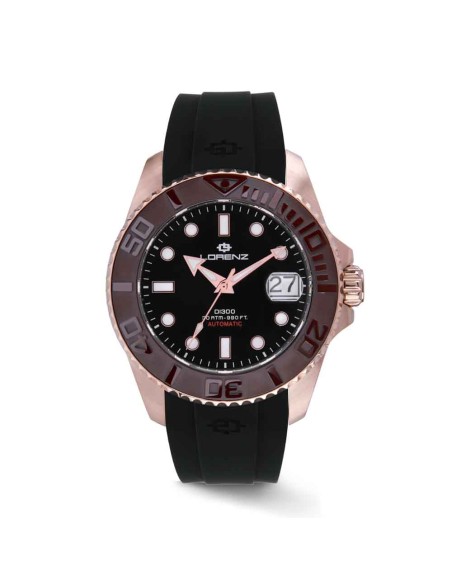 Lorenz DI300 Automatico Oro Rosa Nero 300 Metri (030258DD)
