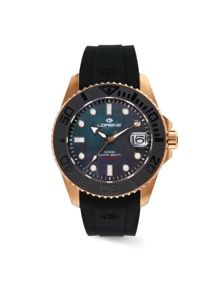Lorenz DI300 Automatico Madreperla Nera Oro Rosa (030258GG)