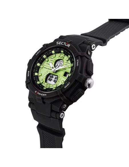 Orologio Sector Ex-09 Uomo Verde Digitale Analogico (R3251296006)