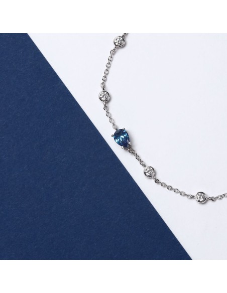 Bracciale Morellato Tesori Argento 925 Zirconi Blu (SAIW201)