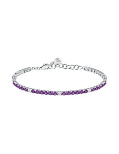 Bracciale Morellato Tesori Argento 925 Zirconi Viola...