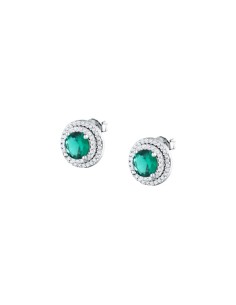Orecchini Morellato Duchessa Argento 925 Verde Zirconi...