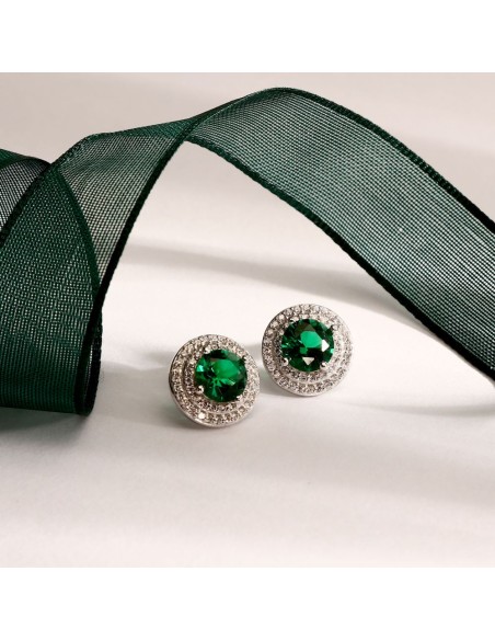 Orecchini Morellato Duchessa Argento 925 Verde Zirconi (SAIW275)