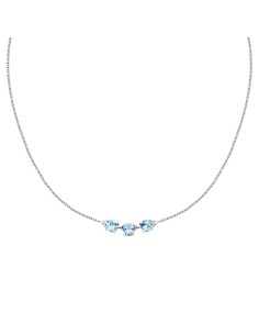 Collana Morellato Luminosa Argento 925 Azzurra Zirconi...