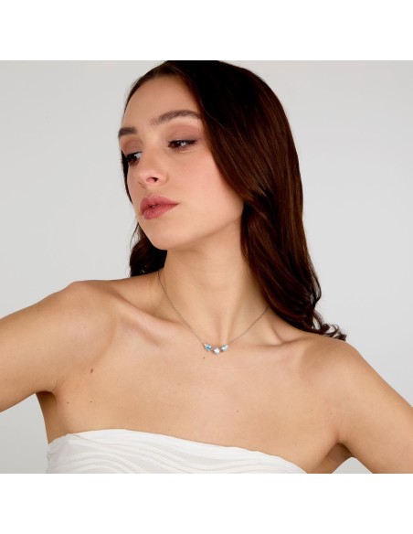 Collana Morellato Luminosa Argento 925 Azzurra Zirconi (SAIW289)