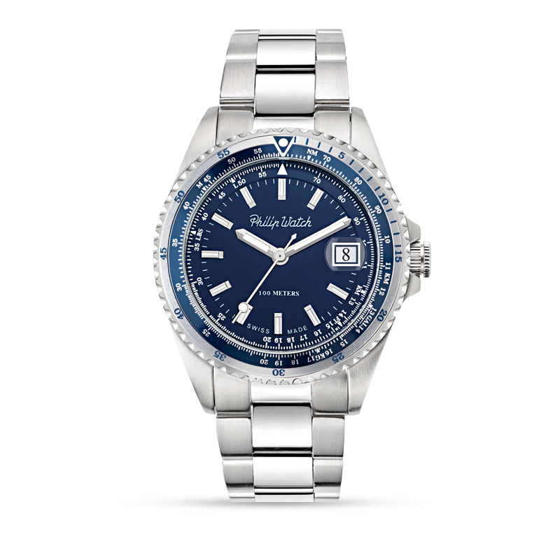 Orologi uomo: orologio uomo Philip Watch Caribe acciaio blu R8253597020 in  offerta