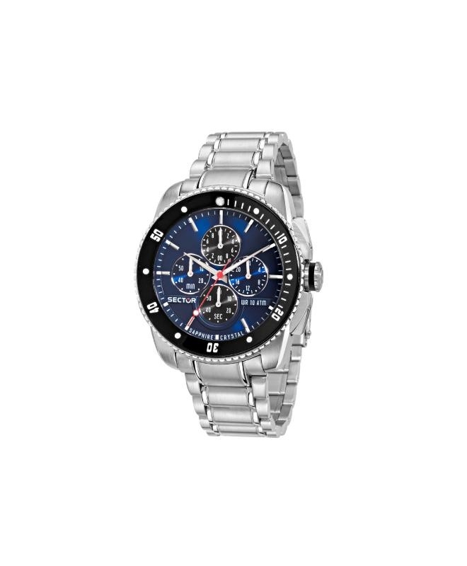 Sector 350 chr 45mm blue dial br ss - galleria 1