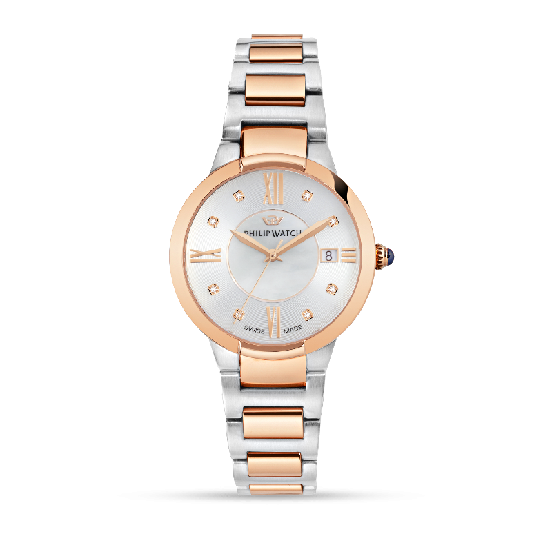 Orologi donna: orologio donna Philip Watch Corley 34mm bicolore acciaio oro  rosa in offerta