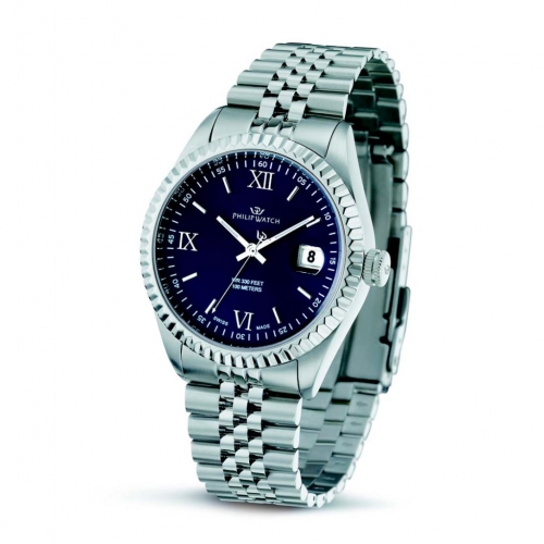 Philip Watch Caribe gent 3h blue dial/bracelet uomo R8253597014