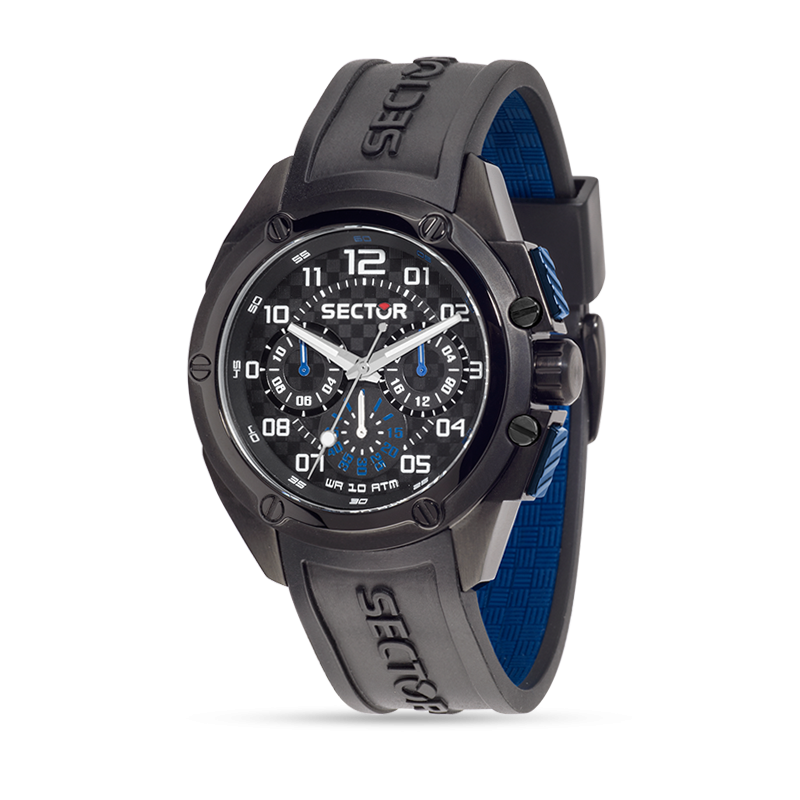 Orologi uomo: orologio uomo Orologio Sector 950 uomo 43mm multif. gomma nero  R3251581001