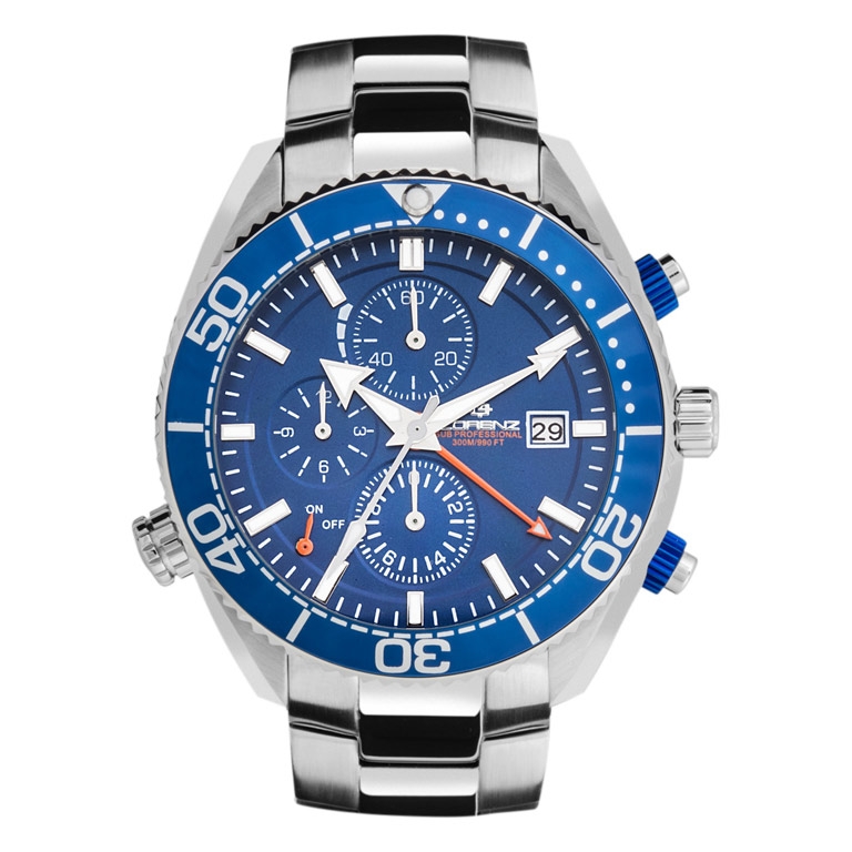Orologi uomo: orologio uomo Orologio Lorenz Dive 300 mt uomo acciaio / blu  30046BB in offerta