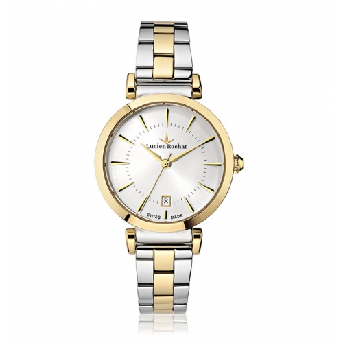 Lucien Rochat Giselle 34mm 3h silver dial ss+yg br