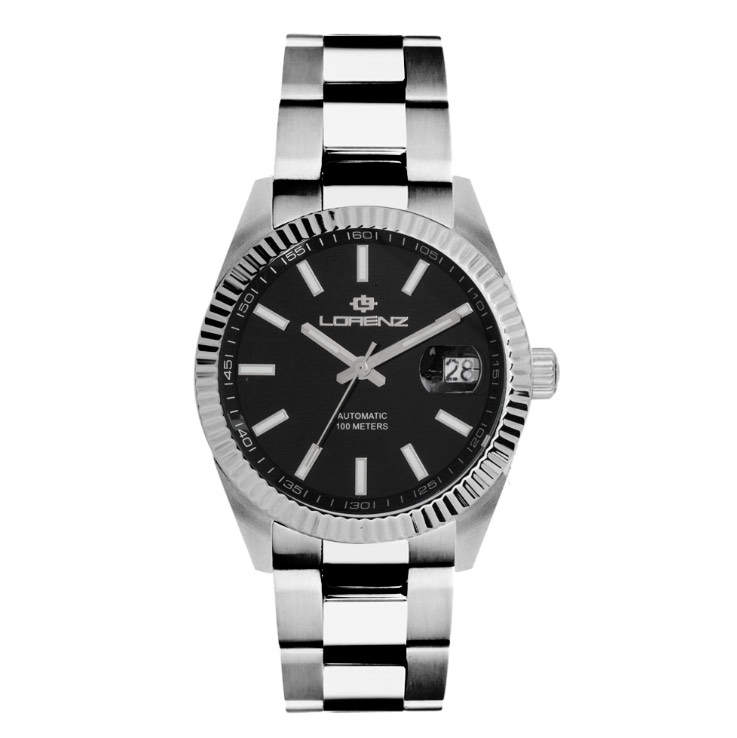 Orologi uomo: orologio uomo Orologio Lorenz Automatic Ginevra uomo acciaio  nero 30091BB