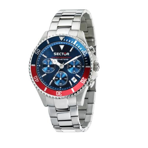 Orologi uomo: orologio uomo Sector 230 43mm chr blue dial br ss R3273661008  in offerta