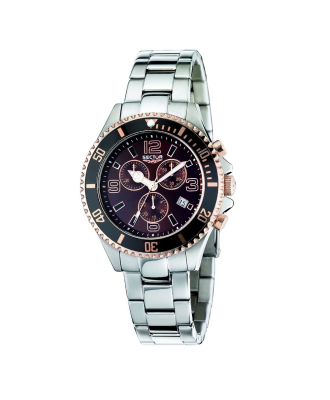 Orologi uomo: orologio uomo Orologio Sector 230 uomo chrono marrone 43 mm  R3273661004