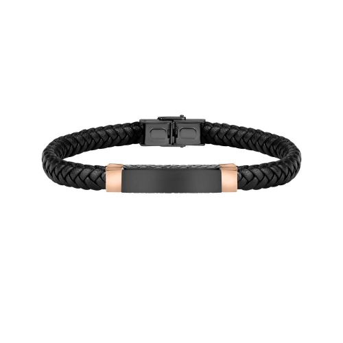 Sector Bandy br. blk braided leather blk+rg tag maschile SZV52